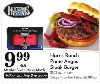 Pavilions Harris Ranch Prime Angus Steak Burger offer