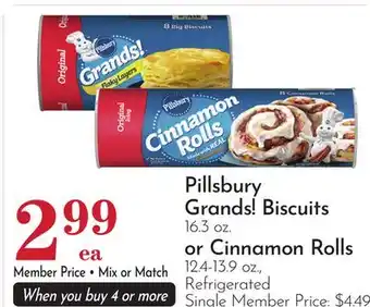 Pavilions Pillsbury Grands! Biscuits 16.3 oz. or Cinnamon Rolls 12.4-13.9 oz offer