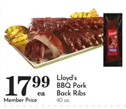 Pavilions Lloyd's BBQ Pork Back Ribs offer