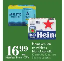 Pavilions Heineken 0.0 or Athletic Non-Alcoholic offer