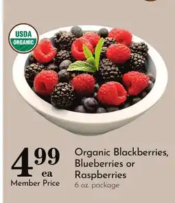 Pavilions Organic Blackberries, Blueberries or Raspberries offer