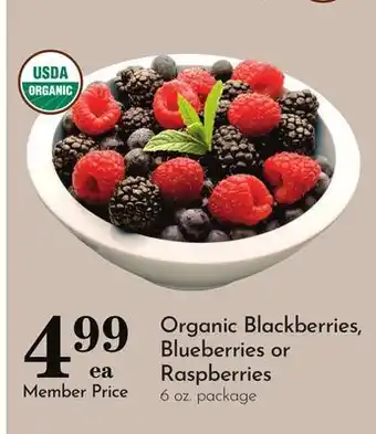 Pavilions Organic Blackberries, Blueberries or Raspberries offer