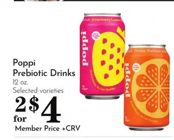 Pavilions Poppi Prebiotic Drinks offer