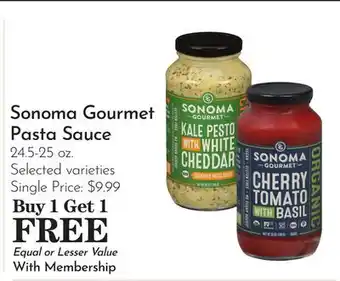 Pavilions Sonoma Gourmet Pasta Sauce offer