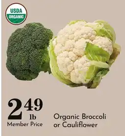 Pavilions Organic Broccoli or Cauliflower offer