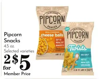 Pavilions Pipcorn Snacks offer