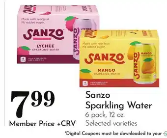 Pavilions Sanzo Sparkling Water offer