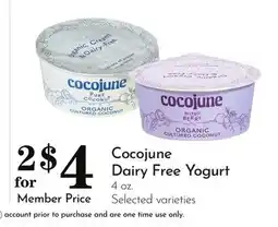 Pavilions Cocojune Dairy Free Yogurt offer