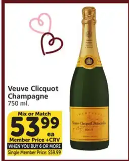 Vons Veuve Clicquot Champagne offer