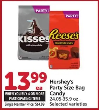 Vons Hershey's Party Size Bag Candy offer