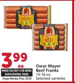 Vons Oscar Mayer Beef Franks offer