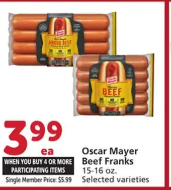 Vons Oscar Mayer Beef Franks offer