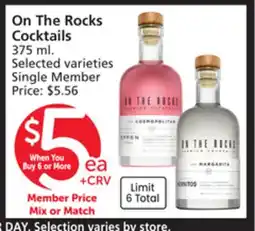 Vons On The Rocks Cocktails offer