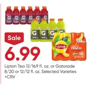 Stater Bros Lipton Tea 12/16.9 fl. oz. or Gatorade 8/20 or 12/12 fl. oz offer