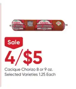 Stater Bros Cacique Chorizo offer