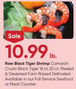 Stater Bros Raw Black Tiger Shrimp offer