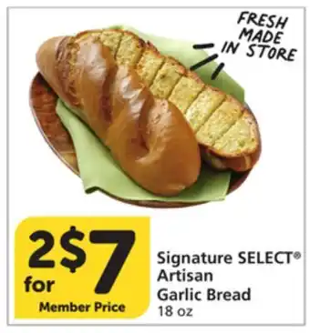 Vons Signature SELECT Artisan Garlic Bread offer