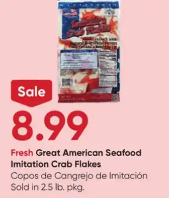 Stater Bros Fresh Great American Seafood Imitation Crab Flakes offer