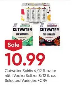 Stater Bros Cutwater Spirits 4/12 fl. oz. or nütrl Vodka Seltzer 8/12 fl. oz offer