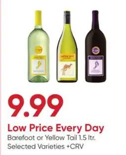 Stater Bros Barefoot or Yellow Tail offer