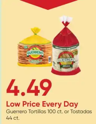 Stater Bros Guerrero Tortillas 100 ct. or Tostadas 44 ct offer