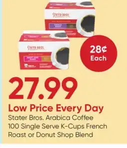 Stater Bros Stater Bros. Arabica Coffee 100 Single Serve K-Cups offer