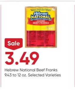 Stater Bros Hebrew National Beef Franks offer