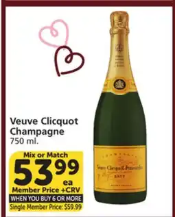 Albertsons Veuve Clicquot Champagne offer