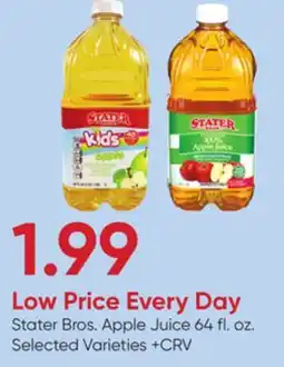 Stater Bros Stater Bros. Apple Juice offer