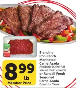 Albertsons Branding Iron Ranch Marinated Carne Asada offer