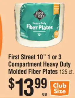 Smart & Final First Street 10 1 or 3 Compartment Heavy Duty Molded Fiber Plates offer