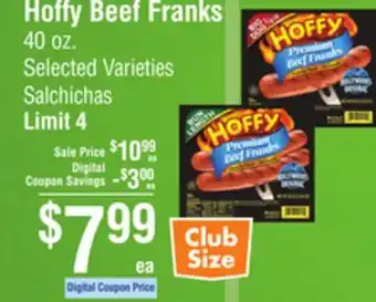 Smart & Final Hoffy Beef Franks offer