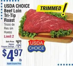 Smart & Final USDA CHOICE Beef Loin Tri-Tip Roast offer