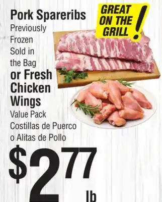 Smart & Final Pork Spareribs or Fresh Chicken Wings offer