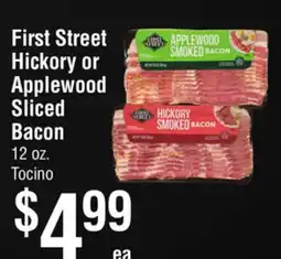 Smart & Final First Street Hickory or Applewood Sliced Bacon offer