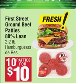 Smart & Final First Street Ground Beef Patties 80% Lean offer