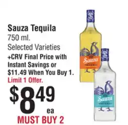 Smart & Final Sauza Tequila offer