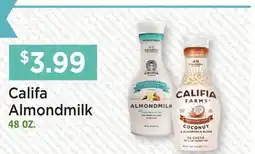 Heinen's Califia Almondmilk offer