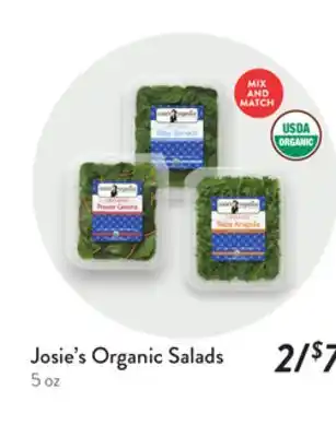 Fresh Thyme Josie's Organic Salads offer