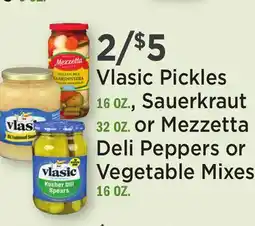 Heinen's Vlasic Pickles 16 OZ., Sauerkraut 32 OZ. or Mezzetta Deli Peppers or Vegetable Mixes 16 OZ offer