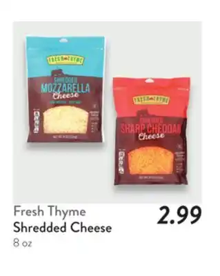 Fresh Thyme Fresh Thyme Shredded Cheese offer