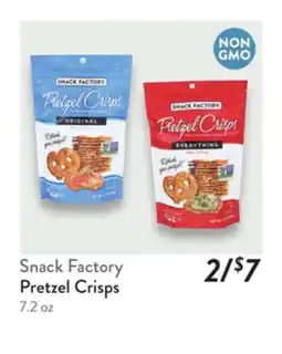 Fresh Thyme Snack Factory Pretzel Crisps offer