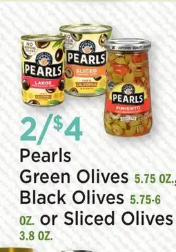 Heinen's Pearls Green Olives 5.75 OZ., Black Olives 5.75-6 OZ. or Sliced Olives 3.8 OZ offer