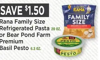 Heinen's Rana Family Size Refrigerated Pasta 20 OZ. or Bear Pond Farm Premium Basil Pesto 6.3 OZ offer