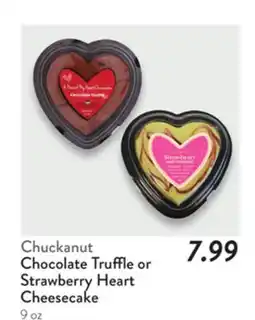 Fresh Thyme Chuckanut Chocolate Truffle or Strawberry Heart Cheesecake offer