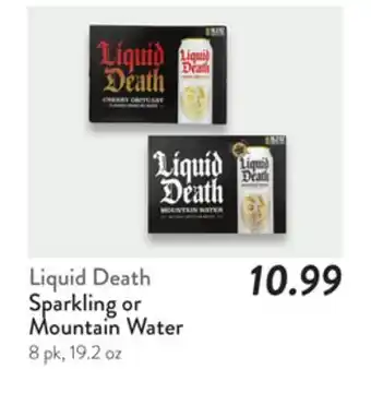 Fresh Thyme Liquid Death Sparkling or Mountain Water offer