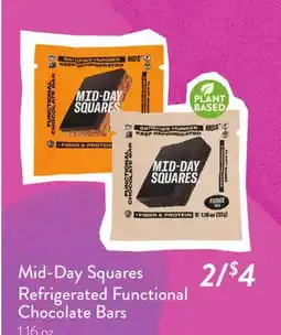 Fresh Thyme Mid-Day Squares Refrigerated Functional Chocolate Bars offer