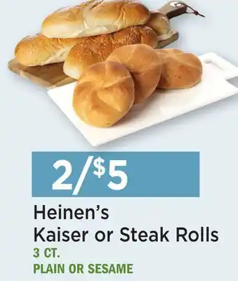 Heinen's Heinen's Kaiser or Steak Rolls offer