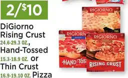 Heinen's DiGiorno Rising Crust 24.6-29.3 OZ., Hand-Tossed 15.3-18.9 OZ. or Thin Crust 16.9-19.10 OZ offer