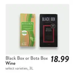 Fresh Thyme Black Box or Bota Box Wine offer